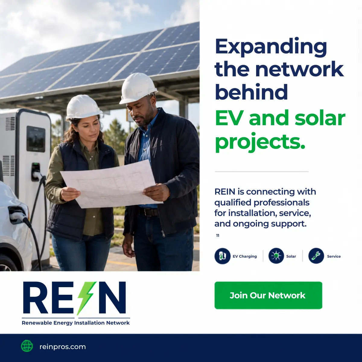 REIN renewable energy Join Our Network campaign visual